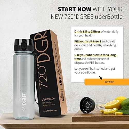 720°DGREE uberBottle Trinkflasche SoftTouch 500ml - Auslaufsicher, BPA-Frei - für Sport und Outdoor-Aktivitäten - Climat