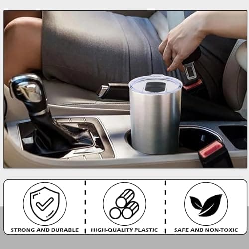Dokeno transparente Ersatzdeckel für Becher (2 Stück 850 ML, Reiseversandsafe, Magneßschaltlatch, Schwarz) (B)  
Dokeno