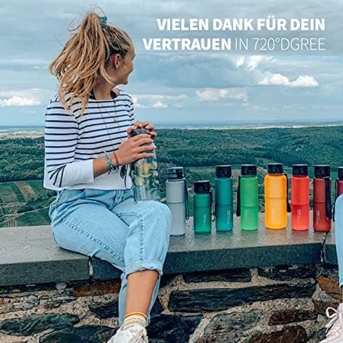 720°DGREE uberBottle Trinkflasche SoftTouch 500ml - Auslaufsicher, BPA-Frei - für Sport und Outdoor-Aktivitäten - Climat