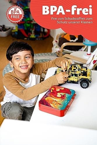 Jarlson® Brotdose Kinder mit Fächern - TONI Lunchbox - Auslaufdurchfall-Sicher – Jausenbox für Kindergarten und Schule -