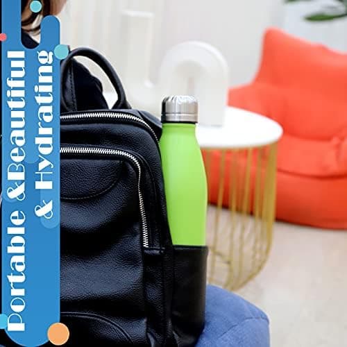 BOGI Doppelwandige Thermosflasche Edelstahl Trinkflasche Kinder Trinkflasche Schule Himmelblau Pink