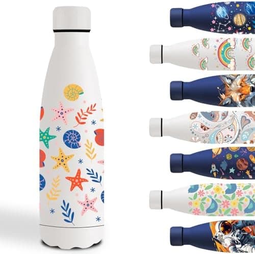 Grsta Trinkflasche 500ml, BPA-freie Edelstahlflasche für Kinder, ideale Wasserspeicherung bei Kalt&warm