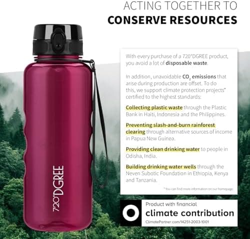 720°DGREE uberBottle Trinkflasche SoftTouch 500ml - Auslaufsicher, BPA-Frei - für Sport und Outdoor-Aktivitäten - Climat