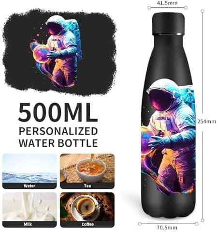 Grsta Trinkflasche 500ml, BPA-freie Edelstahlflasche für Kinder, ideale Wasserspeicherung bei Kalt&warm