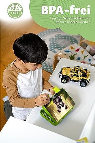 Jarlson® Brotdose Kinder mit Fächern - TONI Lunchbox - Auslaufdurchfall-Sicher – Jausenbox für Kindergarten und Schule -