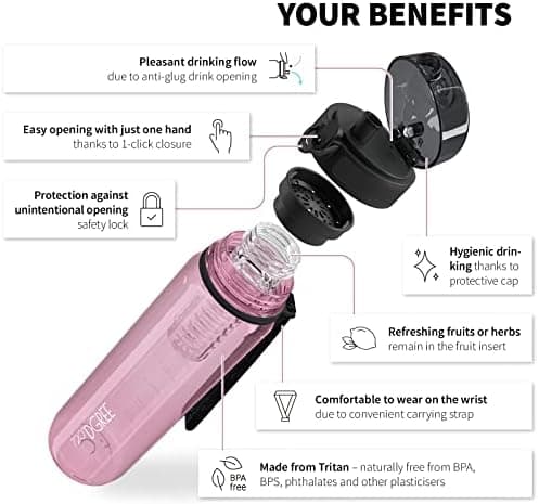 720°DGREE uberBottle Trinkflasche SoftTouch 500ml - Auslaufsicher, BPA-Frei - für Sport und Outdoor-Aktivitäten - Climat