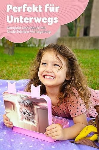 Jarlson® Brotdose Kinder mit Fächern - TONI Lunchbox - Auslaufdurchfall-Sicher – Jausenbox für Kindergarten und Schule -