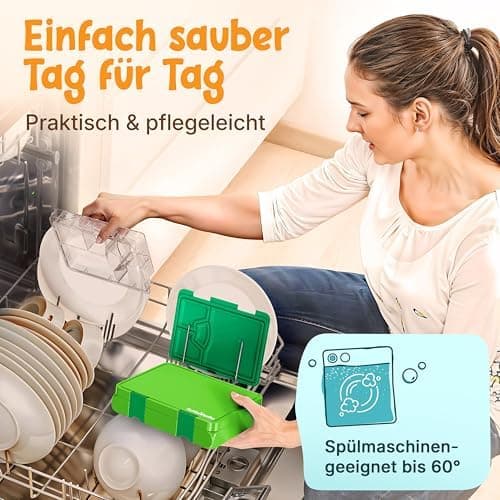 Kinder Brotdose Mondschein – Lila Fächer – 800ml – Schule & Kindergarten - BPA frei  
Kinder Brotdose Mondschein – Lila