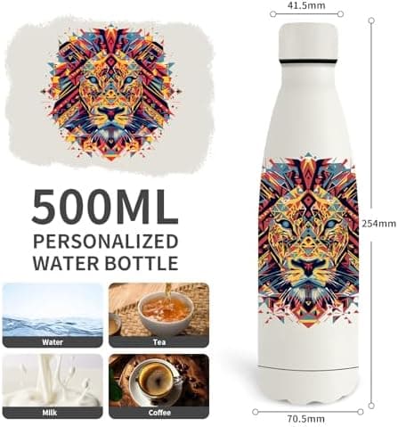 Grsta Trinkflasche 500ml, BPA-freie Edelstahlflasche für Kinder, ideale Wasserspeicherung bei Kalt&warm