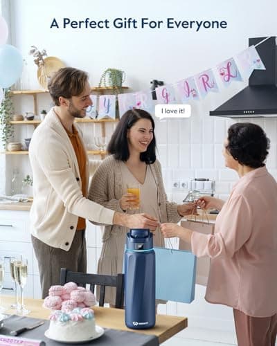 WATERH Boost Smart-Wasserflasche für Geschenke - mit Erinnerungsfunktion & Wasserspender, Edelstahl, 907 ml, Hochglanzsc