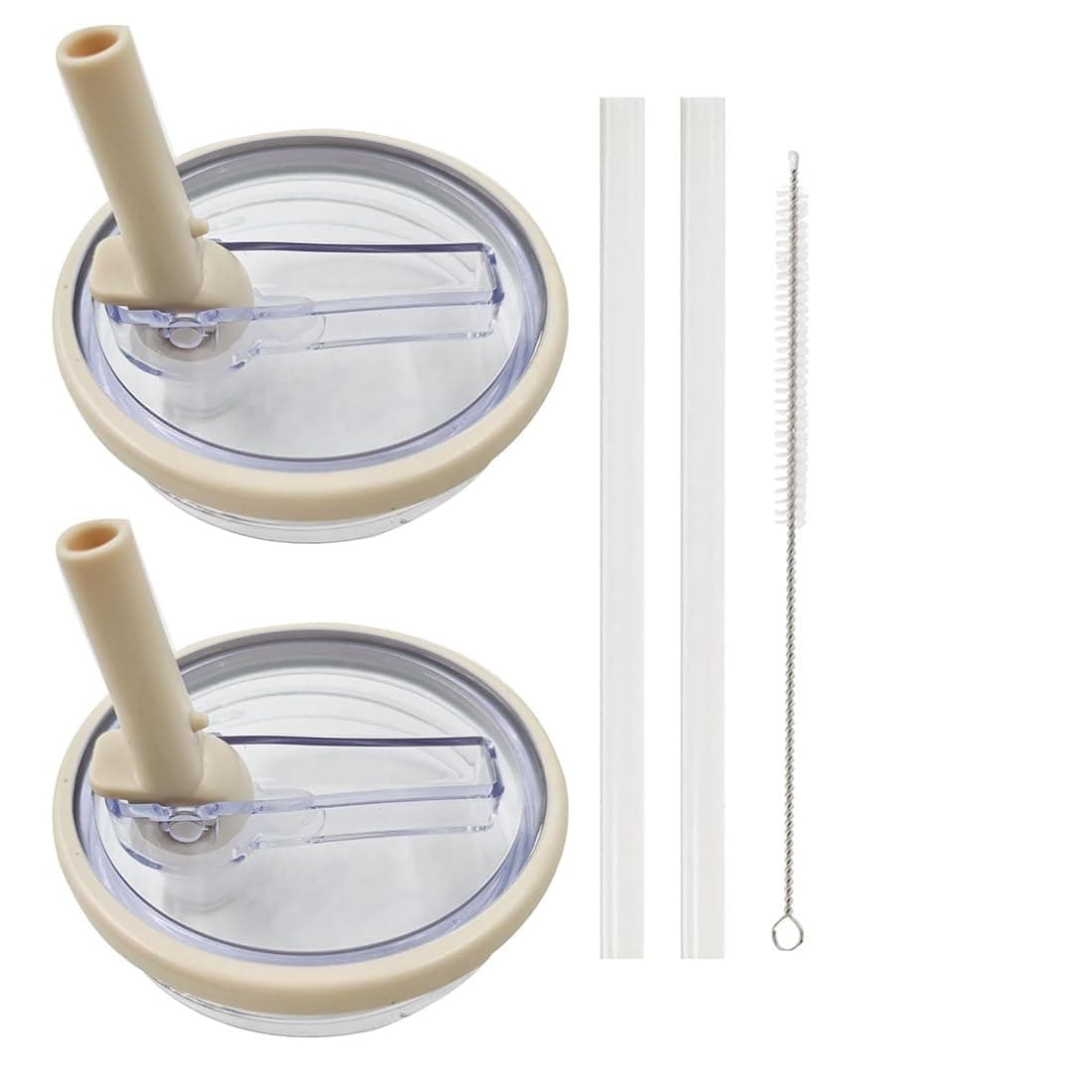 Auslaufsicherer Wasserdichter Dichter Cup Ersatzdeckel, Flip Straw Cup Lid mit 2 Trinkhalmen, 5 Stück
| Cup Deckel für