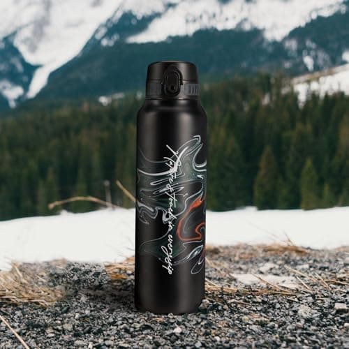 Thermosflasche UZSPACE Waldgrün Kinder 700ml Isolierte Edelstahl Trinkflasche 100% Auslaufsicher Outdoor Fitness Schule