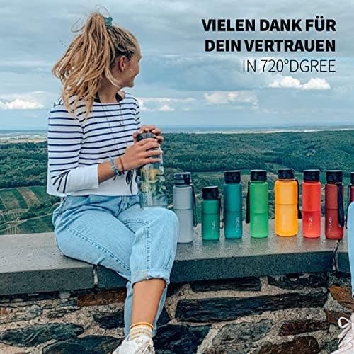 720°DGREE uberBottle Trinkflasche SoftTouch 500ml - Auslaufsicher, BPA-Frei - für Sport und Outdoor-Aktivitäten - Climat