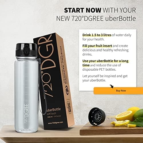 720°DGREE uberBottle Trinkflasche SoftTouch 500ml - Auslaufsicher, BPA-Frei - für Sport und Outdoor-Aktivitäten - Climat