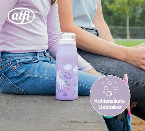 ALFI Kids ISO BOTTLE 350ml - Idas Schule der Magischen Tiere - Isoliertrinkflasche Kinder Edelstahl - hält 12 Stunden he
