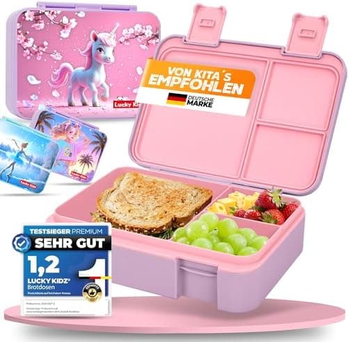 Kinder Brotdose mit Fächern Auslaufsicher & BPA frei
| Vesperbox Kinder Bento Box mit Fächern
| Frühstücksbox Kinder Br
