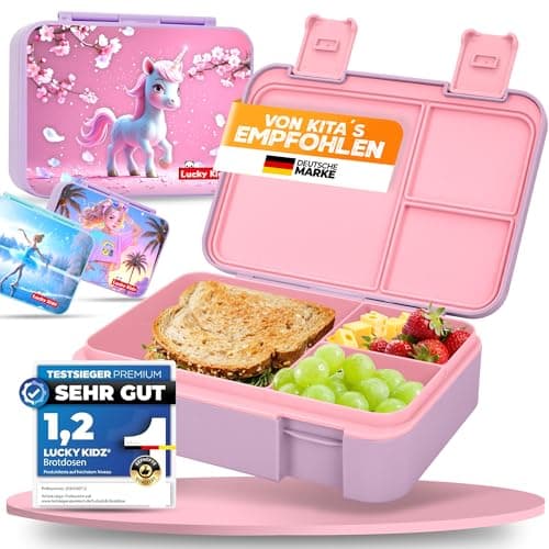Kinder Brotdose mit Fächern Auslaufsicher & BPA frei
| Vesperbox Kinder Bento Box mit Fächern
| Frühstücksbox Kinder Br