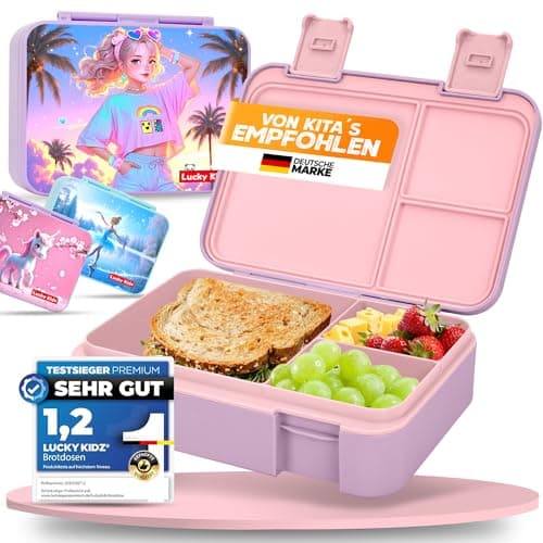 Kinder Brotdose mit Fächern Auslaufsicher & BPA frei
| Vesperbox Kinder Bento Box mit Fächern
| Frühstücksbox Kinder Br