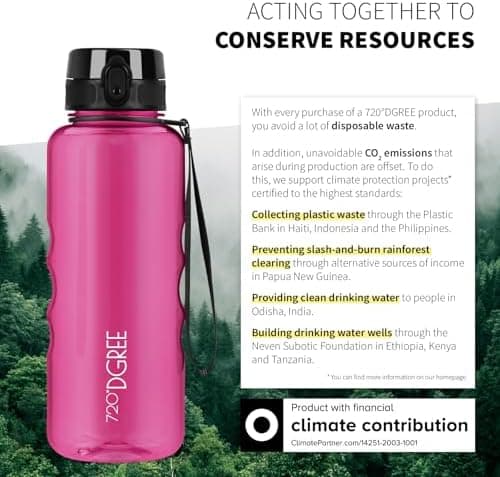 720°DGREE uberBottle Trinkflasche SoftTouch 500ml - Auslaufsicher, BPA-Frei - für Sport und Outdoor-Aktivitäten - Climat