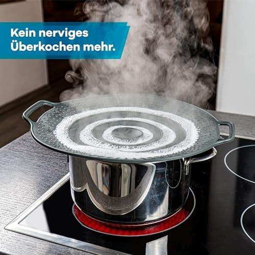 NetroxHome - Überkochschutz Topfdeckel - Spülmaschinenfest - Überlaufschutz für Töpfe Ø 15-25 cm - Pfannen_SPRitzschutz