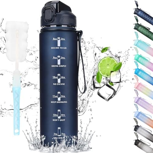CodiCile Trinkflasche 1L - Ideal für Outdoor Aktivitäten mit Zeitmarkierung und Strohhalm
| CodiCile 1L Trinkflasche St