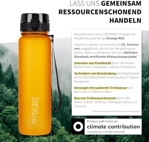 720°DGREE uberBottle Trinkflasche SoftTouch 500ml - Auslaufsicher, BPA-Frei - für Sport und Outdoor-Aktivitäten - Climat