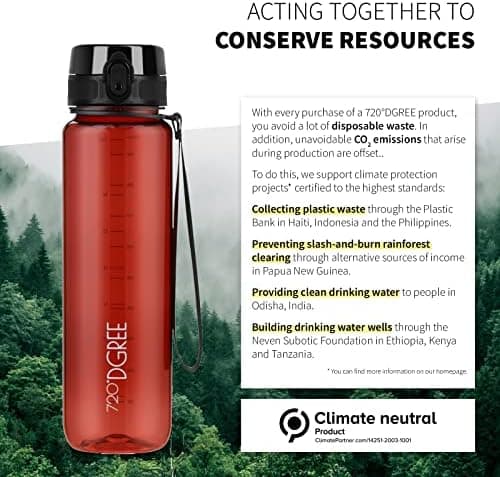 720°DGREE uberBottle Trinkflasche SoftTouch 500ml - Auslaufsicher, BPA-Frei - für Sport und Outdoor-Aktivitäten - Climat