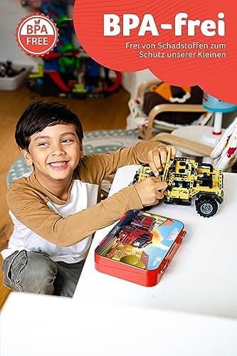 Jarlson® Brotdose Kinder mit Fächern - TONI Lunchbox - Auslaufdurchfall-Sicher – Jausenbox für Kindergarten und Schule -