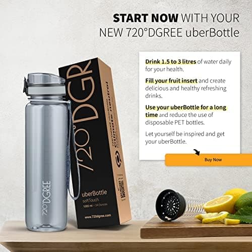 720°DGREE uberBottle Trinkflasche SoftTouch 500ml - Auslaufsicher, BPA-Frei - für Sport und Outdoor-Aktivitäten - Climat