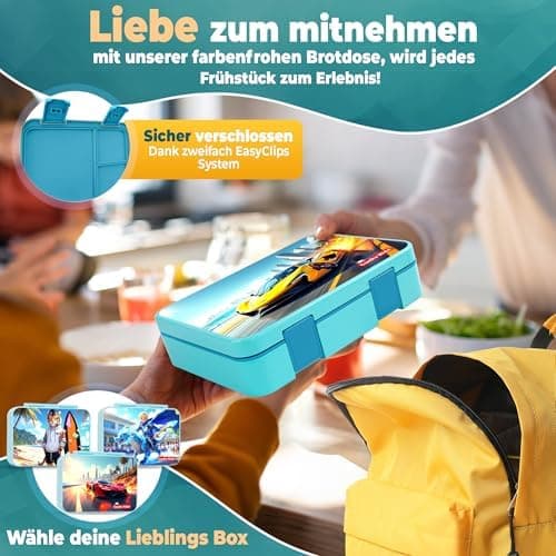 Kinder Brotdose mit Fächern Auslaufsicher & BPA frei
| Vesperbox Kinder Bento Box mit Fächern
| Frühstücksbox Kinder Br