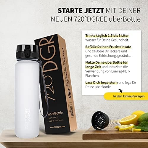 720°DGREE uberBottle Trinkflasche SoftTouch 500ml - Auslaufsicher, BPA-Frei - für Sport und Outdoor-Aktivitäten - Climat