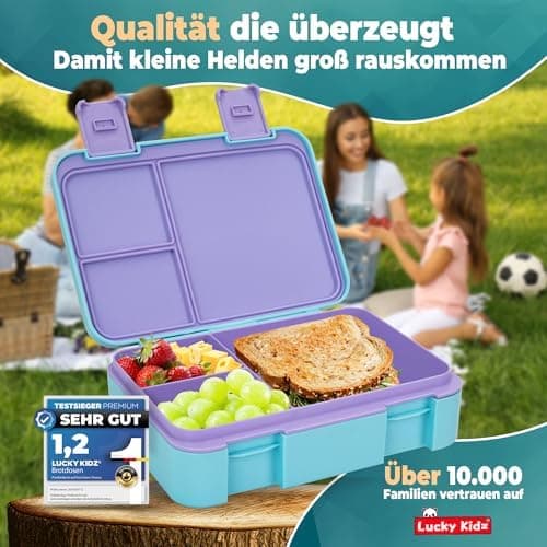 Kinder Brotdose mit Fächern Auslaufsicher & BPA frei
| Vesperbox Kinder Bento Box mit Fächern
| Frühstücksbox Kinder Br