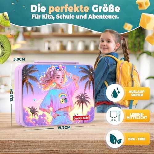 Kinder Brotdose mit Fächern Auslaufsicher & BPA frei
| Vesperbox Kinder Bento Box mit Fächern
| Frühstücksbox Kinder Br