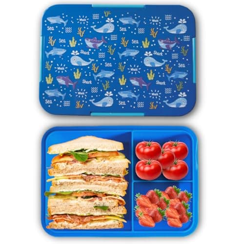 Magische Traumwelt Rosa Kinder Brotdose – Bento Lunchbox mit 3 Fächern – BPA-frei & Mikrowellen- & Spülmaschinengeeignet