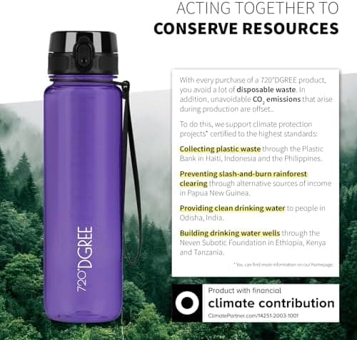 720°DGREE uberBottle Trinkflasche SoftTouch 500ml - Auslaufsicher, BPA-Frei - für Sport und Outdoor-Aktivitäten - Climat
