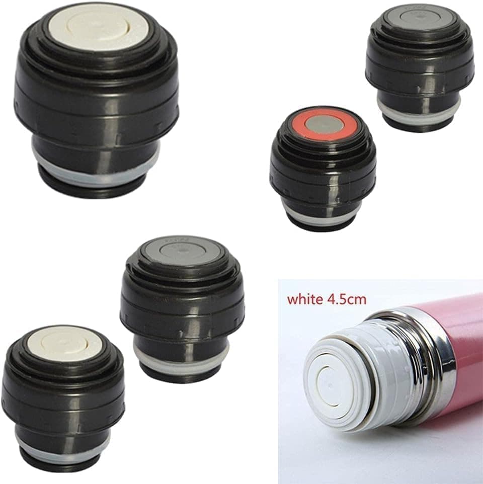 Isolierflaschen-Deckelabdeckung für Vakuumflaschen, Outdoor-Reisebecher, tragbar, universelles Zubehör (4,5 cm, Schwarz/