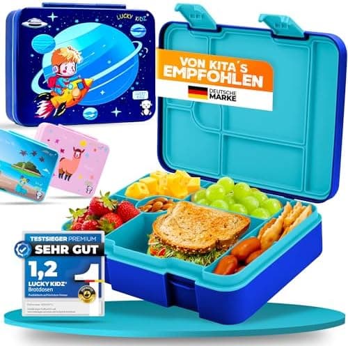 Kinder Brotdose mit Fächern Auslaufsicher & BPA frei
| Vesperbox Kinder Bento Box mit Fächern
| Frühstücksbox Kinder Br