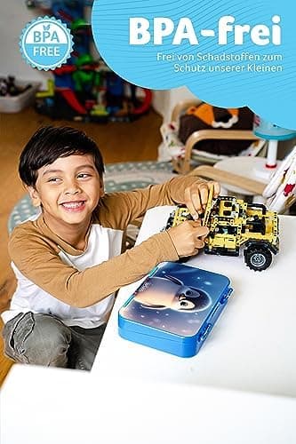 Jarlson® Brotdose Kinder mit Fächern - TONI Lunchbox - Auslaufdurchfall-Sicher – Jausenbox für Kindergarten und Schule -
