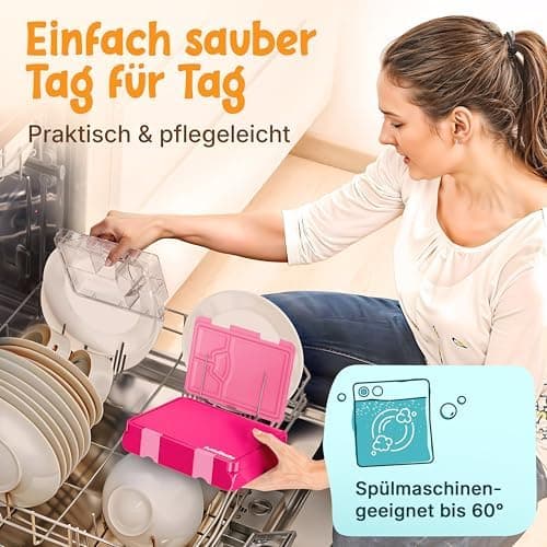 Kinder Brotdose Mondschein – Lila Fächer – 800ml – Schule & Kindergarten - BPA frei  
Kinder Brotdose Mondschein – Lila