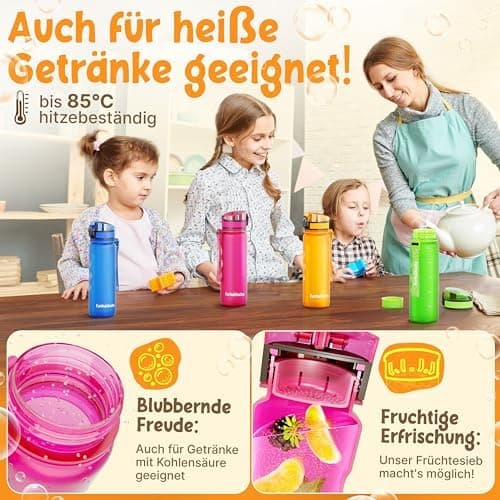 Nur für Funkelfuchs Trinkflaschen passende Ersatzdeckel 500ml (grün) - Luxus Design und Dauerhaftigkeit