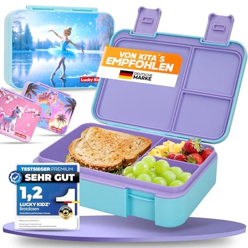 Kinder Brotdose mit Fächern Auslaufsicher & BPA frei
| Vesperbox Kinder Bento Box mit Fächern
| Frühstücksbox Kinder Br