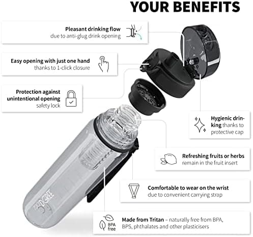 720°DGREE uberBottle Trinkflasche SoftTouch 500ml - Auslaufsicher, BPA-Frei - für Sport und Outdoor-Aktivitäten - Climat