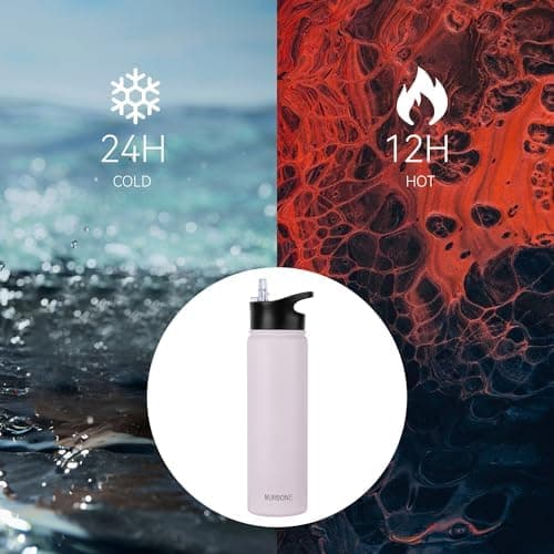 Edelstahl Trinkflasche 1.2L BPAfrei-Thermoskanne-Vakuum Doppelwandisolierung für Sport Campings-Reise-Kohlensäure Geeign