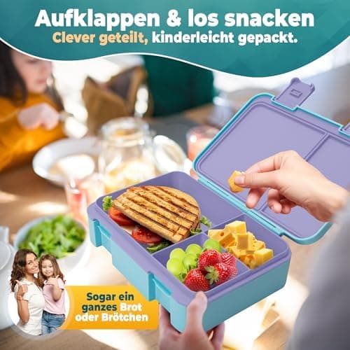 Kinder Brotdose mit Fächern Auslaufsicher & BPA frei
| Vesperbox Kinder Bento Box mit Fächern
| Frühstücksbox Kinder Br