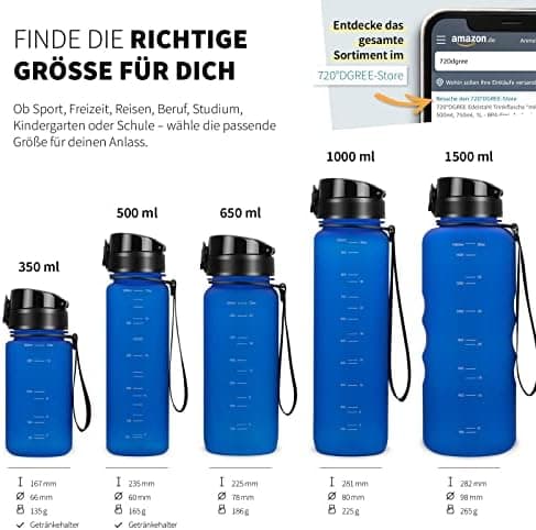 720°DGREE uberBottle Trinkflasche SoftTouch 500ml - Auslaufsicher, BPA-Frei - für Sport und Outdoor-Aktivitäten - Climat