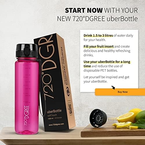 720°DGREE uberBottle Trinkflasche SoftTouch 500ml - Auslaufsicher, BPA-Frei - für Sport und Outdoor-Aktivitäten - Climat