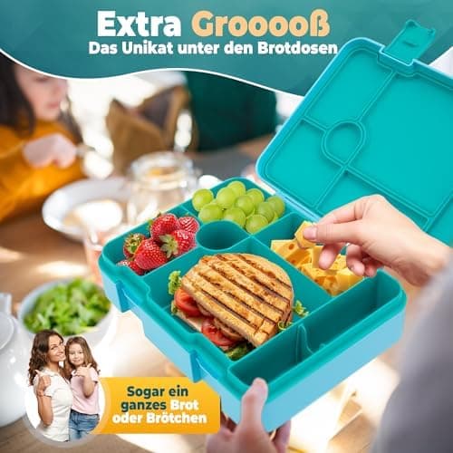 Kinder Brotdose mit Fächern Auslaufsicher & BPA frei
| Vesperbox Kinder Bento Box mit Fächern
| Frühstücksbox Kinder Br