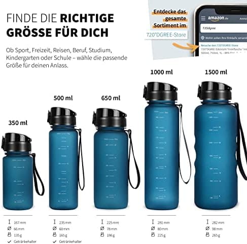 720°DGREE uberBottle Trinkflasche SoftTouch 500ml - Auslaufsicher, BPA-Frei - für Sport und Outdoor-Aktivitäten - Climat
