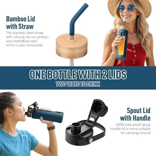 BLUEGO Glaswasserflasche 900ml BPA-frei für Outdoor Aktivitäten
| CADRES Glasbecher mit Zeitmarkierung und Silikonschut