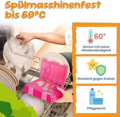 Kinder Brotdose Mondschein – Lila Fächer – 800ml – Schule & Kindergarten - BPA frei  
Kinder Brotdose Mondschein – Lila